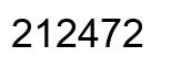 Number 212472 black image