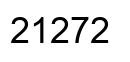 Number 21272 black image