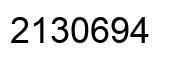 Number 2130694 black image