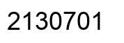 Number 2130701 black image
