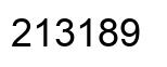 Number 213189 black image