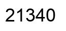 Number 21340 black image
