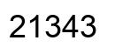 Number 21343 black image
