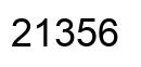 Number 21356 black image