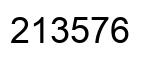 Number 213576 black image