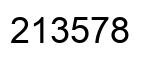 Number 213578 black image