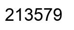 Number 213579 black image