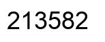 Number 213582 black image