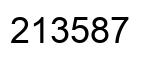 Number 213587 black image