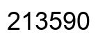 Number 213590 black image