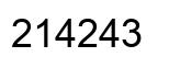 Number 214243 black image