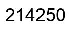 Number 214250 black image