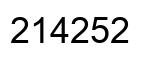 Number 214252 black image