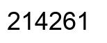 Number 214261 black image