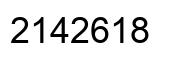Number 2142618 black image
