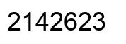 Number 2142623 black image
