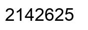 Number 2142625 black image