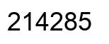 Number 214285 black image