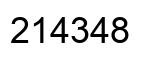 Number 214348 black image
