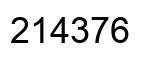 Number 214376 black image