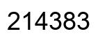 Number 214383 black image