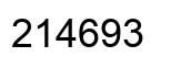 Number 214693 black image