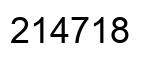 Number 214718 black image