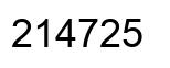 Number 214725 black image