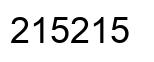 Number 215215 black image