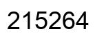 Number 215264 black image