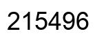 Number 215496 black image