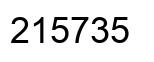 Number 215735 black image