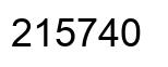 Number 215740 black image