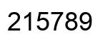 Number 215789 black image