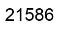 Number 21586 black image