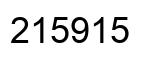 Number 215915 black image