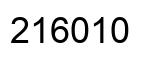Number 216010 black image