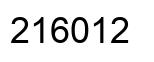 Number 216012 black image