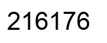Number 216176 black image