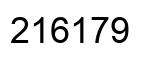 Number 216179 black image