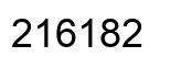 Number 216182 black image