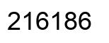 Number 216186 black image