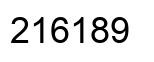 Number 216189 black image