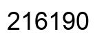 Number 216190 black image