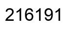 Number 216191 black image