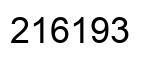 Number 216193 black image