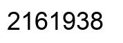 Number 2161938 black image