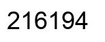 Number 216194 black image