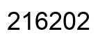 Number 216202 black image