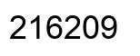 Number 216209 black image